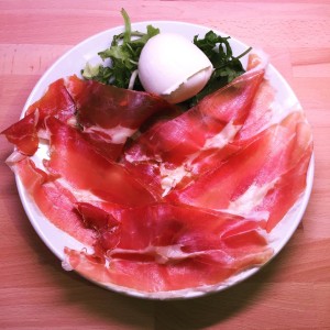 Prosciutto San Daniele 24 mesi con mozzarella di bufala di Mondragone